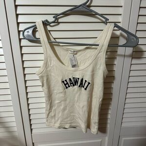 Brandy Melville Cream Hawaii Tank Top NWT